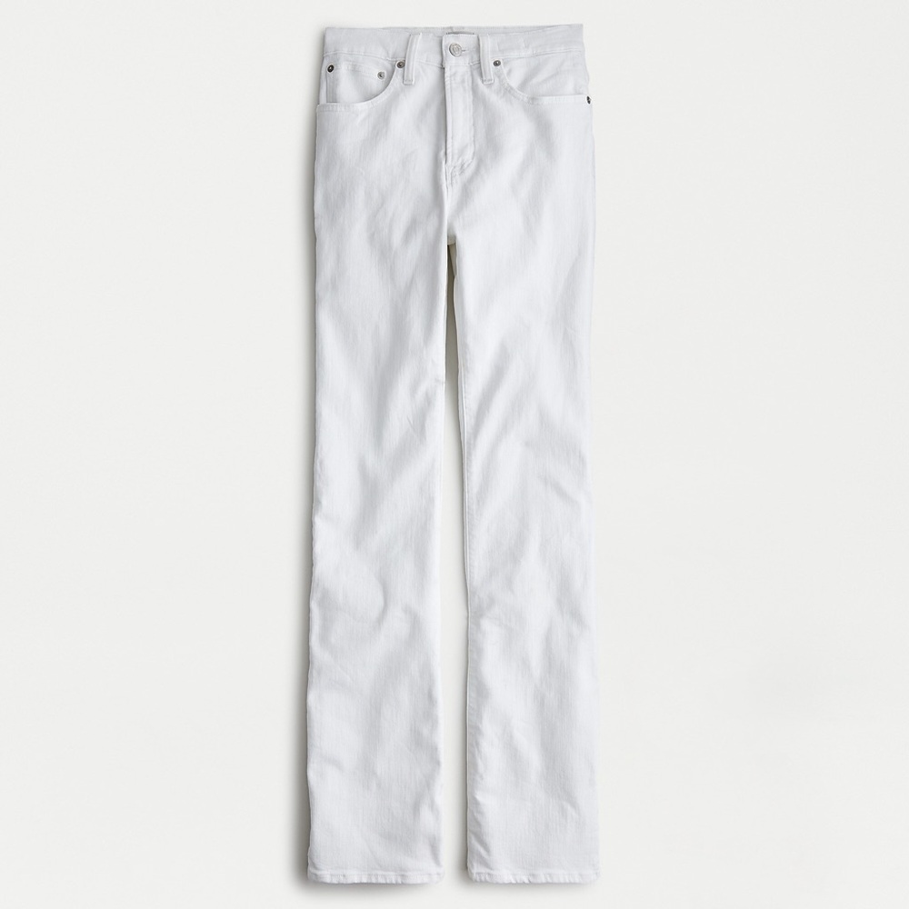J. Crew Curvy full-length bootcut jean in white